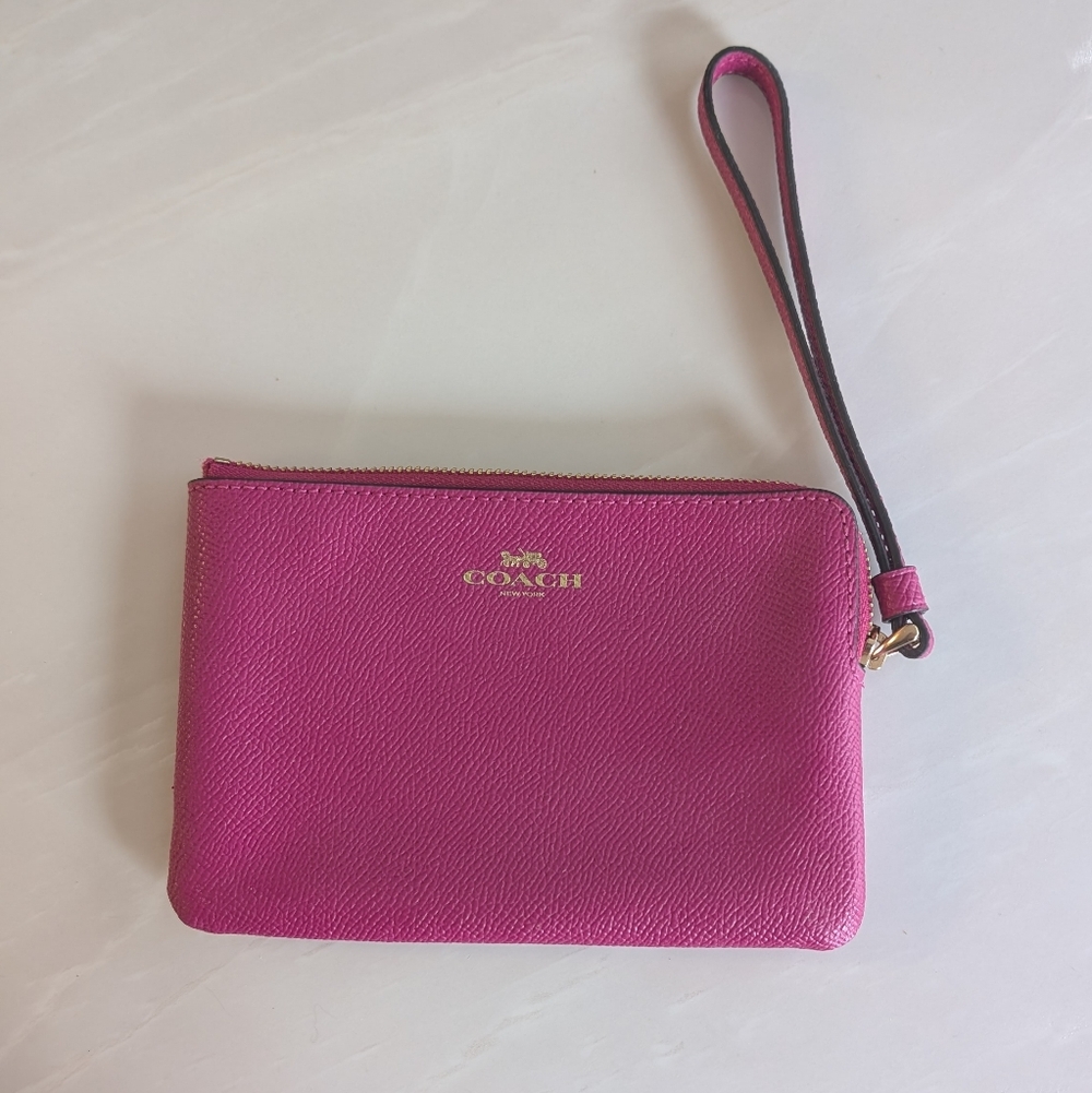 Coach Fuchsia Wristlet Clutch